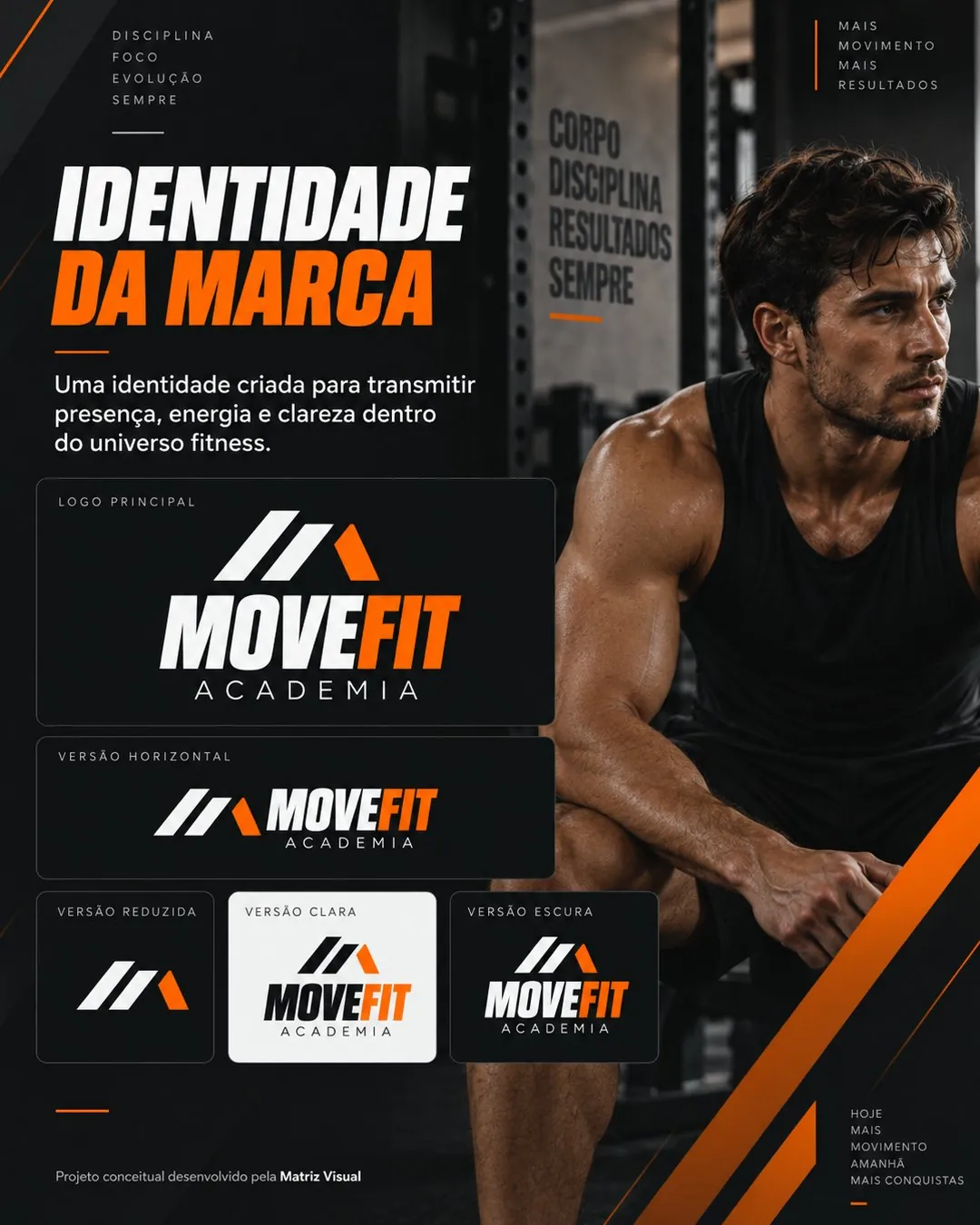 Identidade da marca MoveFit com versões do logo