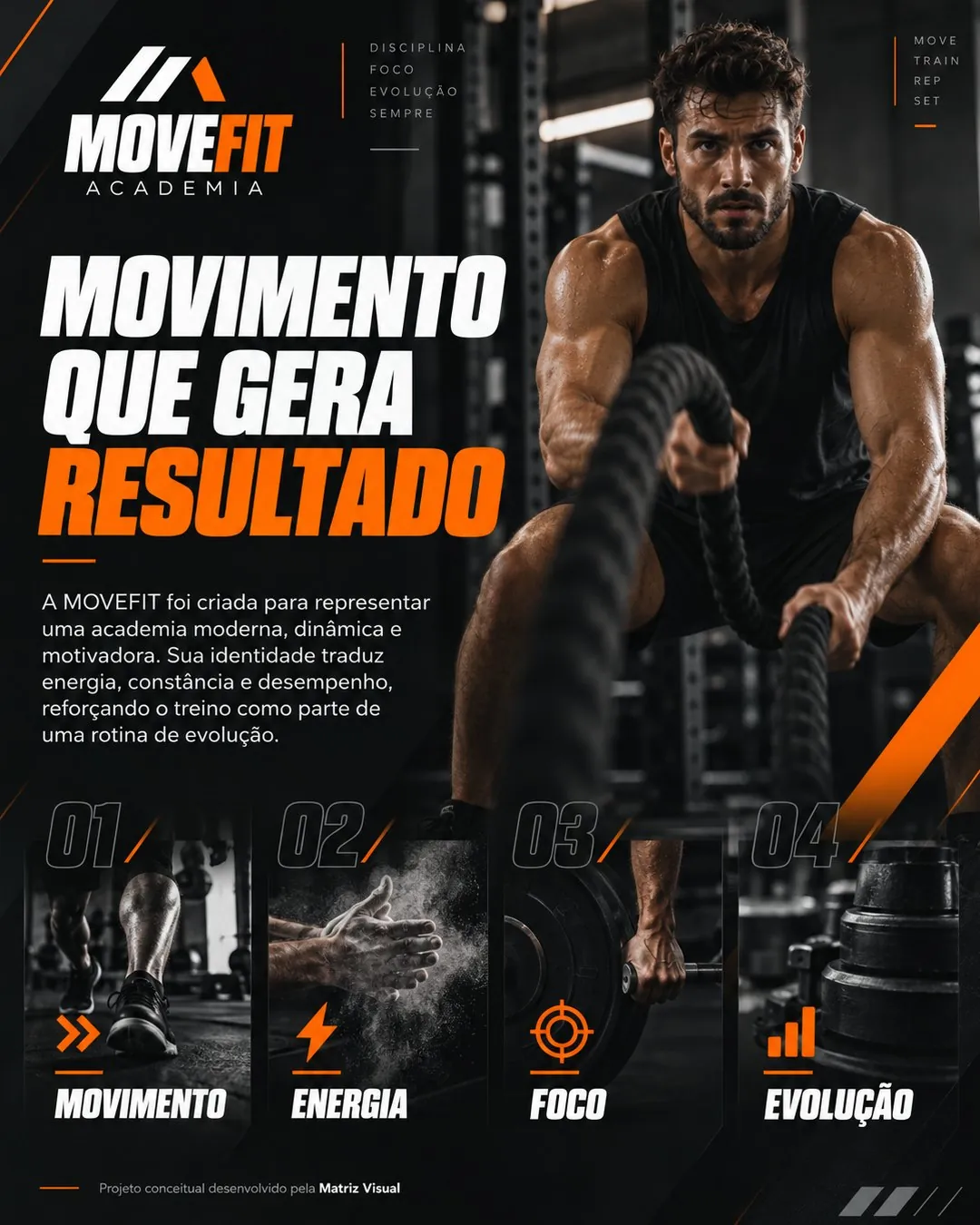Peça institucional MoveFit: movimento que gera resultado